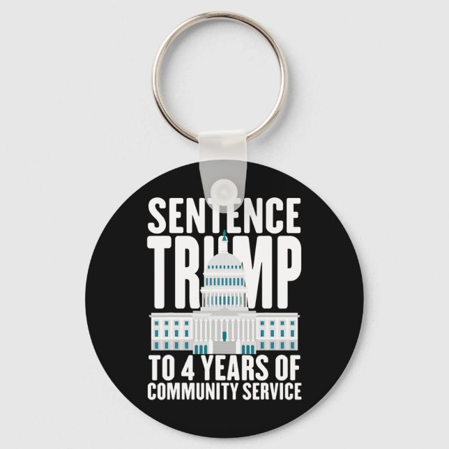 Chaveiro Trump Para 4 Anos De Serviço Comunitário Pro Trump (Frente)