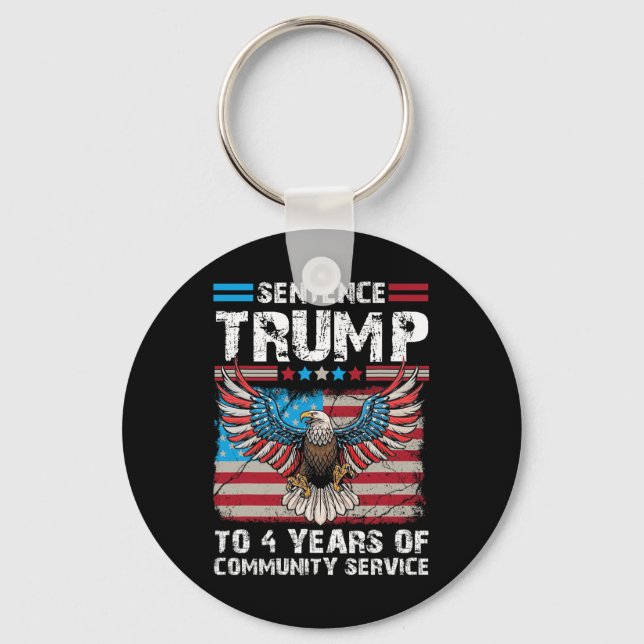 Chaveiro Trump Para 4 Anos De Trump De Serviço Comunitário  (Frente)