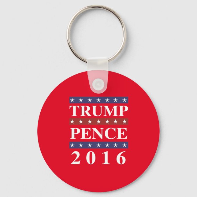 Chaveiro Trump Pence 2016 - For America — - (Frente)