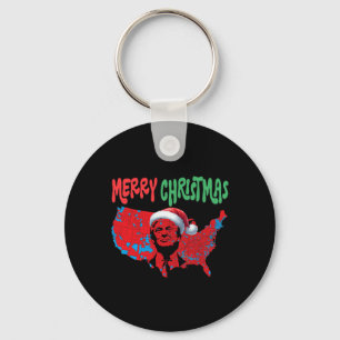 Chaveiro Trump Red Election Map Merry Christmas Trump Winne