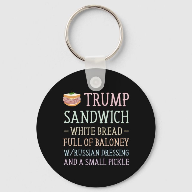 Chaveiro Trump Sandwich Sinal Engraçado (Frente)