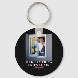 Chaveiro Trump Trabalha No Drive-thru Faça América Fritar N