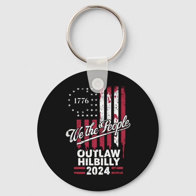 Chaveiro Trump Vance 2024 Donald Trump Outlaw Hillbilly (Frente)