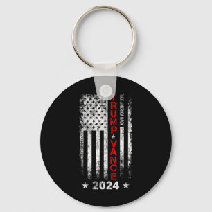 Chaveiro Trump Vance 2024 U Flag Vintage - take America Bac