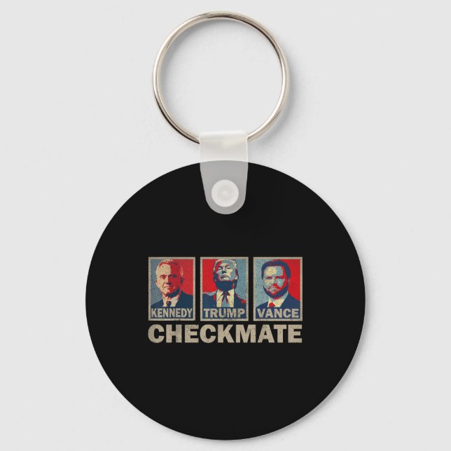 Chaveiro Trump Vance Kennedy Checkmate 2024 República Eleit (Frente)