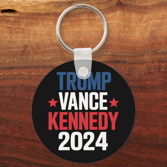 Chaveiro Trump Vance Kennedy Presidente 2024 Eleição (Frente)