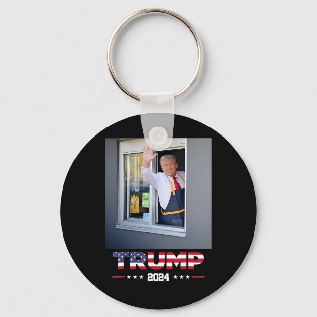 Chaveiro Trump Works Drive-thru Trump Servindo Batatas Frit (Frente)