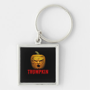 Chaveiro Trumpkin - Engraçado Donald Pumpkin Halloween