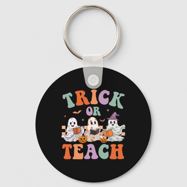 Chaveiro Truque De Halloween De Grooven Ou Ensino De Fantas (Frente)