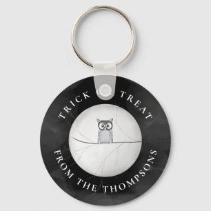 Chaveiro Truque De Halloween Ou Tratar Uma Coruja Louca