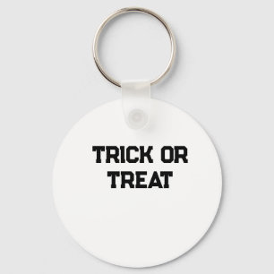 Chaveiro Truque ou. Trate o Halloween mimado preto simples