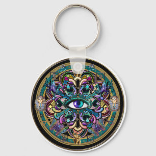 Chaveiro Trust Yourself ~ The Eyes of the World Mandala