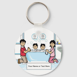Chaveiro Tub Time - 2 Boys Cartoon de PrintedPerfection.com