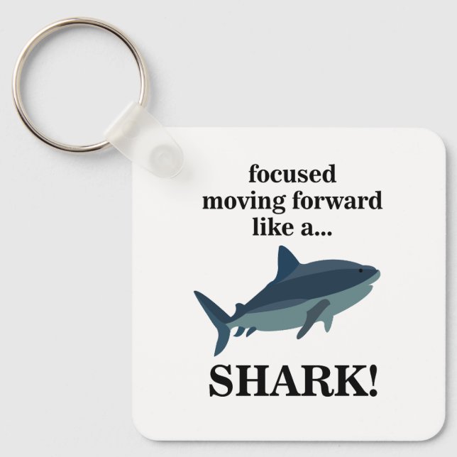 Chaveiro Tubarão Focado Em Avançar Como Um Tubarão (Frente)