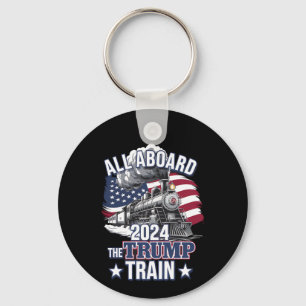 Chaveiro Tudo a Bordo do Trem de Trump Trump 2024 Patriótic
