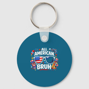 Chaveiro Tudo Americano Bruh Engraçado Patriótico Arte Gráf