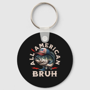 Chaveiro Tudo Americano Bruh Patriótico B Peixe 4 De Julho 