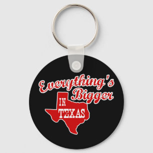 Chaveiro Tudo é maior no Texas Corrente de Chave Negra Ve