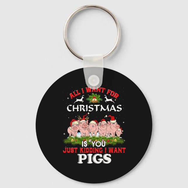 Chaveiro Tudo O Que Eu Quero Para O Natal É Um Suéter Feio  (Frente)