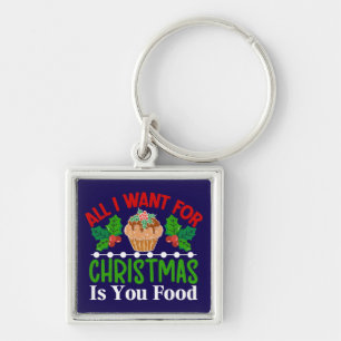 Chaveiro Tudo o que quero no Natal é a sua Comida 83543
