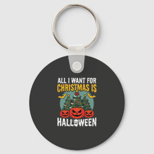 Chaveiro Tudo o que Quero no Natal é o Design de Halloween