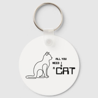 Chaveiro Tudo o que Você Precisa é um Gato Fofo Amante de G