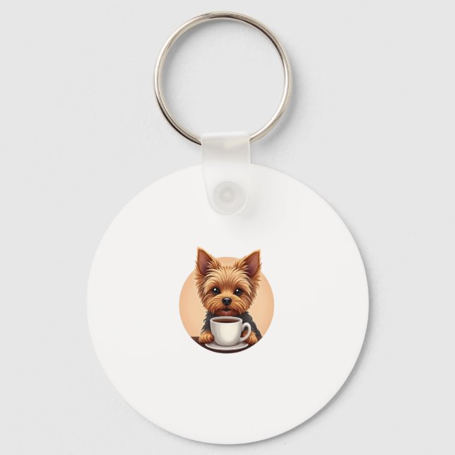 Chaveiro Tudo que preciso é café e meu Yorkie (Frente)