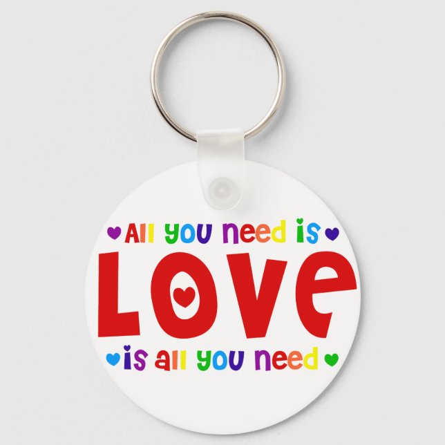 Chaveiro Tudo que você precisa é amor (Frente)