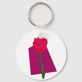 Chaveiro Tulipa Rosa