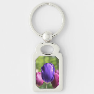 Chaveiro Tulipa Roxa Única