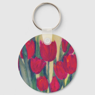 Chaveiro tulipa vermelha