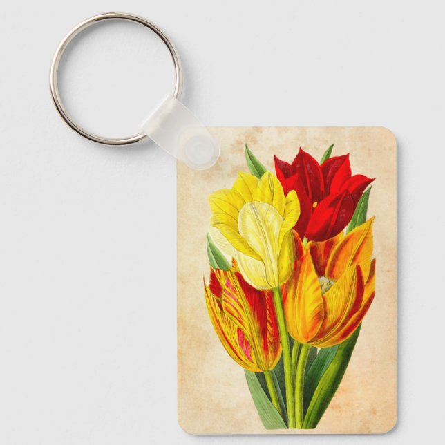 Chaveiro Tulipas de primavera (Frente)