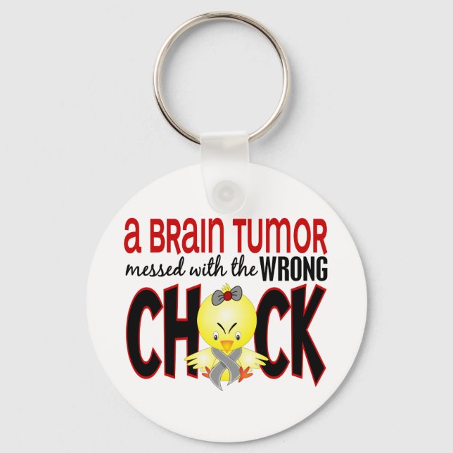 Chaveiro Tumor Cerebral Mensado Com O Pintinho Errado (Frente)