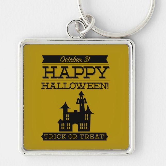Chaveiro Tupografia retro Halloween (Frente)