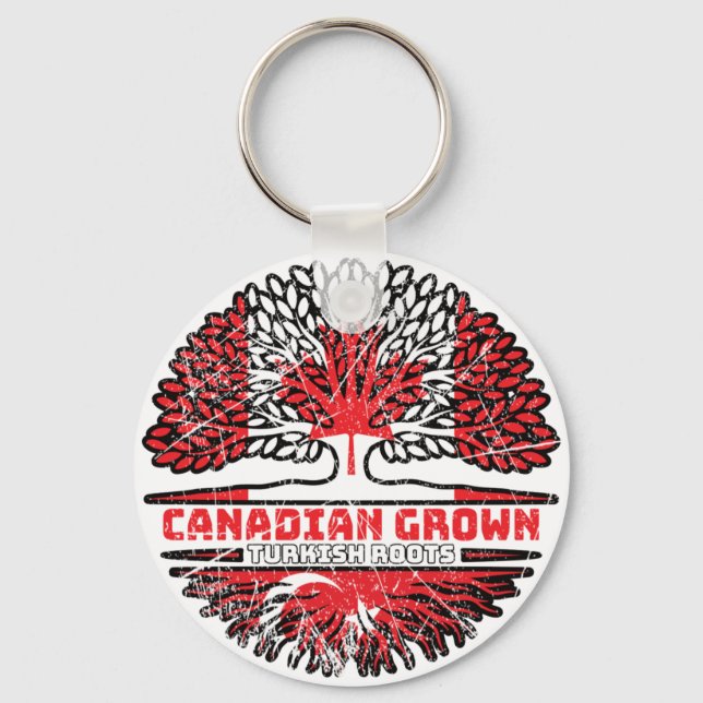 Chaveiro Turca Turca Canadense Canadá Árvore Bandeira (Frente)