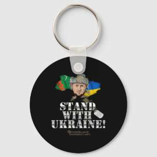 Chaveiro Turcomenistão Apoia a Ucrânia Zelensky Bandeira Tu