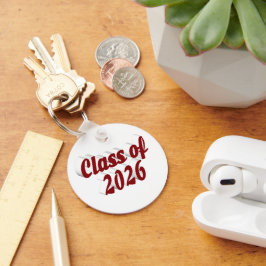 Chaveiro Turma de 2026 texto burgundy formatura