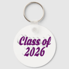 Chaveiro Turma de 2026 texto roxo formatura 