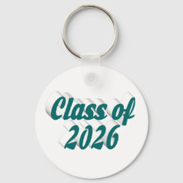 Chaveiro Turma de 2026 texto verde  formatura