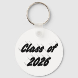 Chaveiro Turma de 2026 tipografia preta graduação 