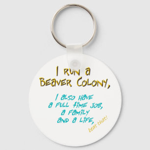 Chaveiro turquesa do líder do castor