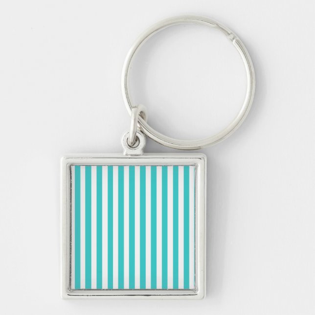 Chaveiro Turquesa Moderna Stripes (Frente)