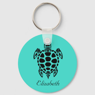 Chaveiro Turquesa tribal feita sob encomenda da tartaruga