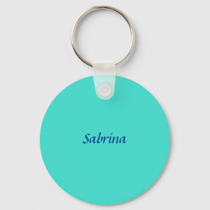 Chaveiro Turquoise Blue Professional Modern Name