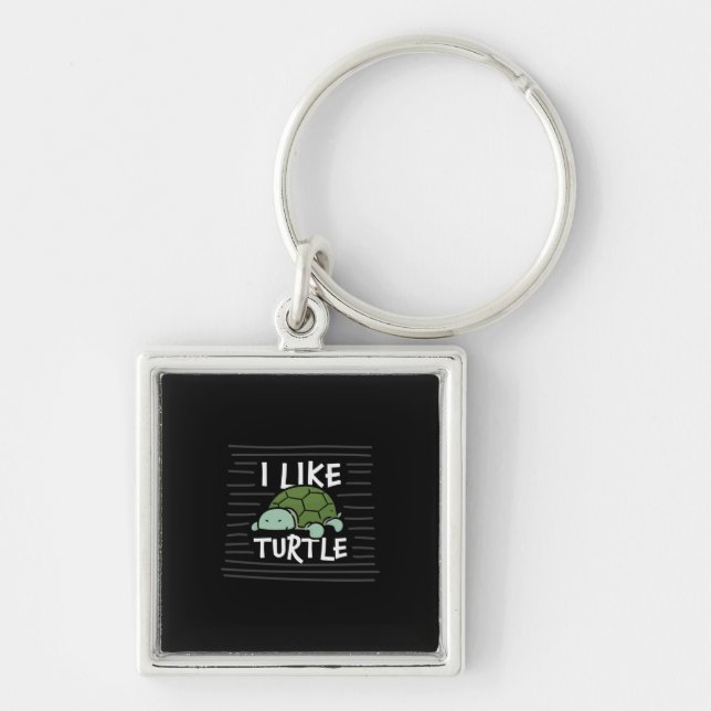 Chaveiro Turtle Lover | Eu Gosto De Tartarugas (Frente)