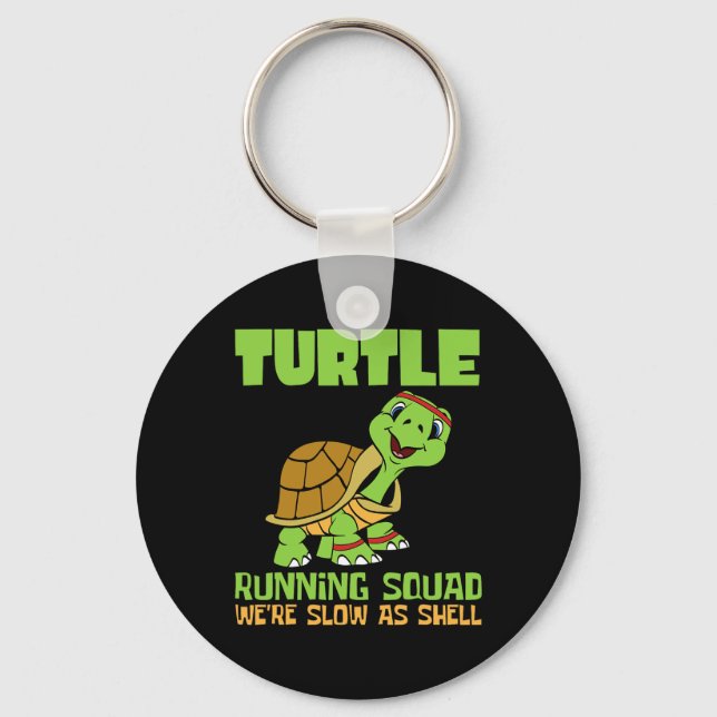 Chaveiro Turtle Running Squad Estamos Lentos Como o Inferno (Frente)