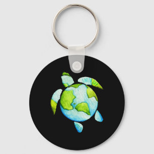 Chaveiro Turtle Sea Turtle Planet Abril 22 Dia da Terra Sal