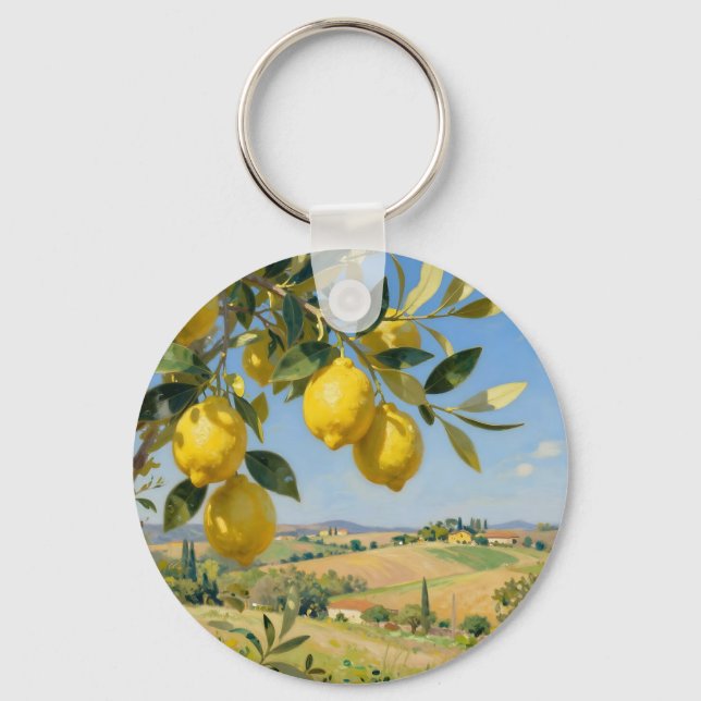 Chaveiro Tuscan Lemon Tree Landscape (Frente)