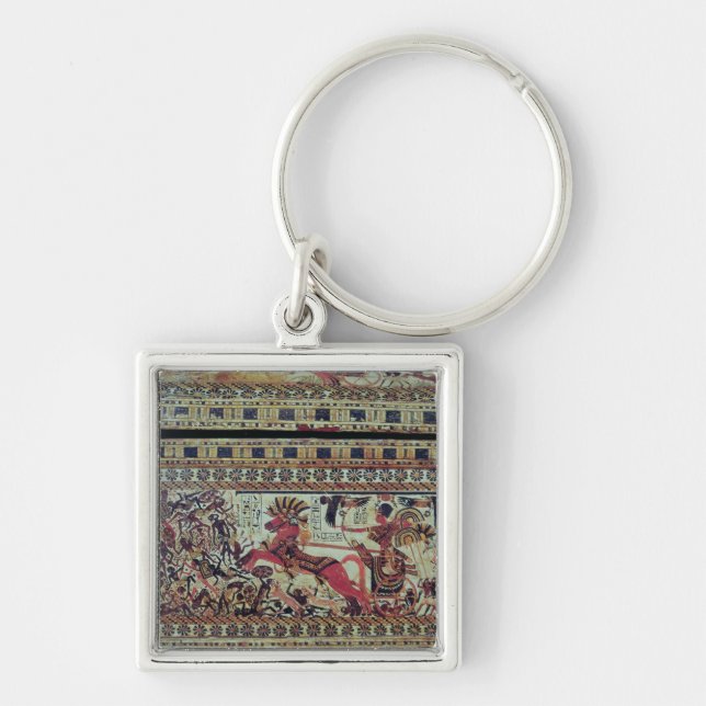 Chaveiro Tutankhamun em seus africanos de ataque do chariot (Frente)