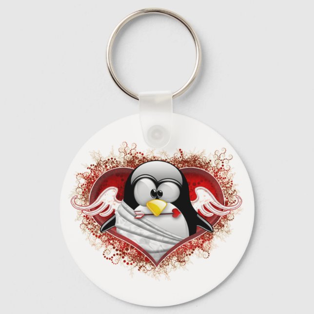 Chaveiro Tux Cupid do namorados (Frente)